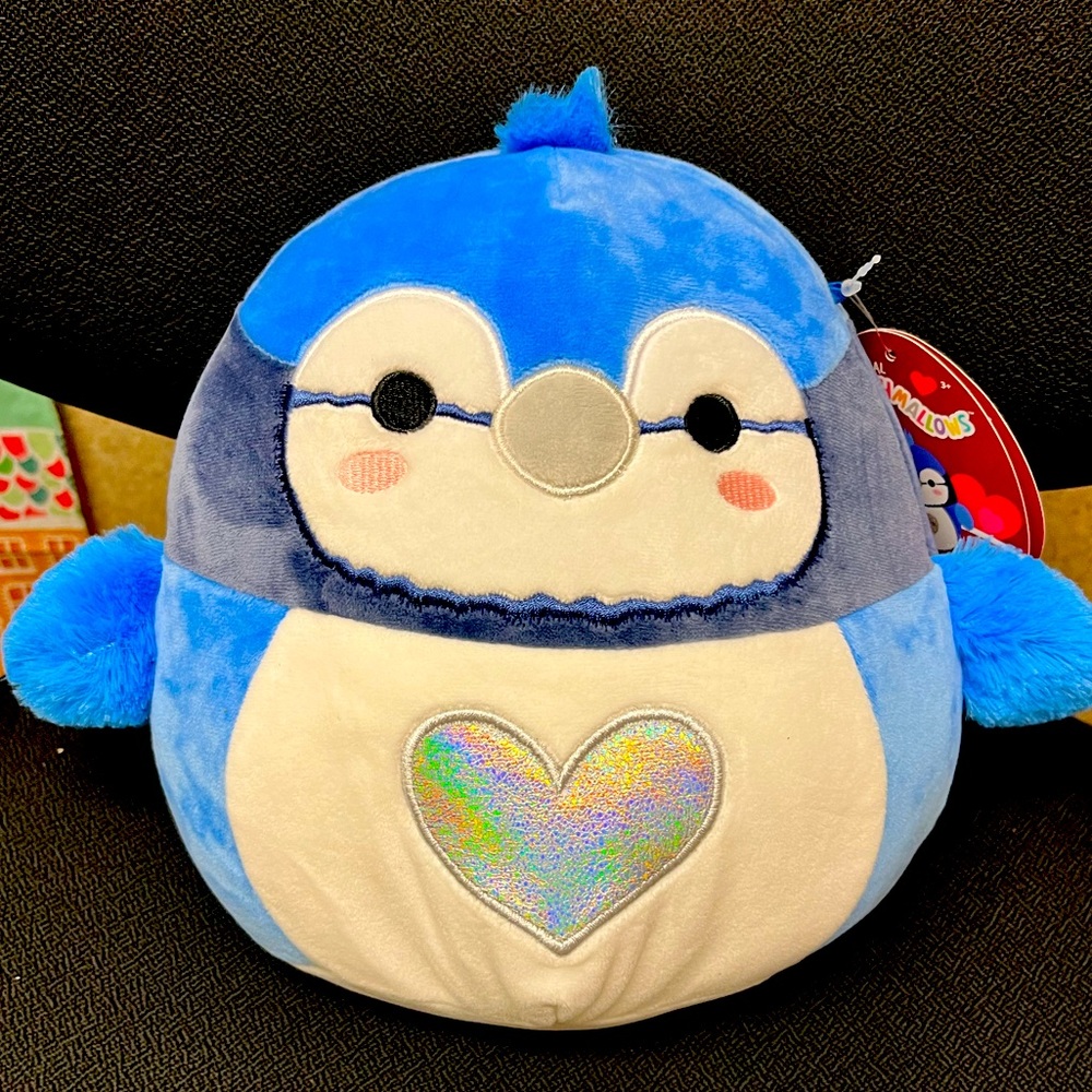 Squishmallows Babs the Blue Jay 8" Stuffed Plush Valentines 2023 Collection